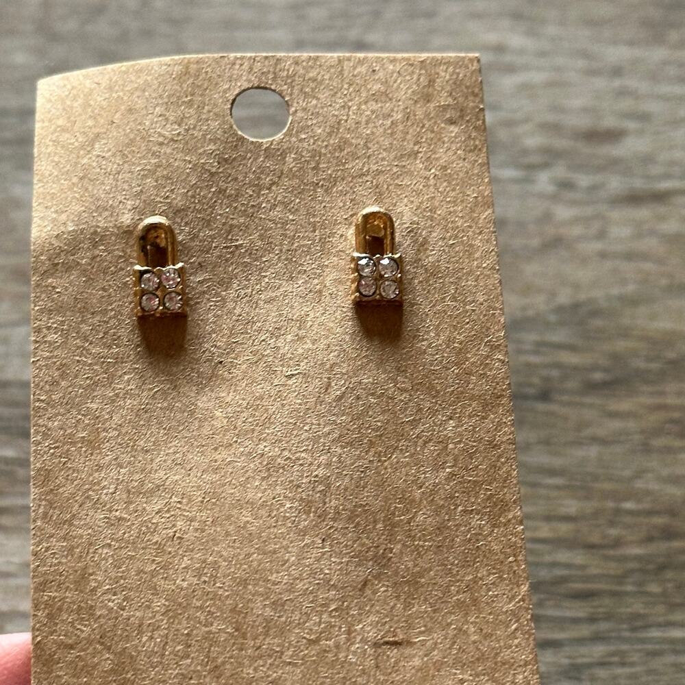 BOGO FREE CRYSTAL LOCK STUD EARRINGS